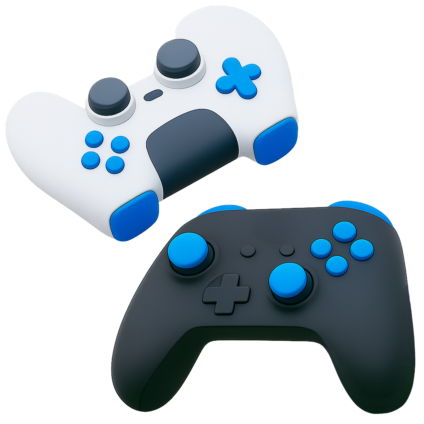 Mandos de PlayStation y Xbox flotando
